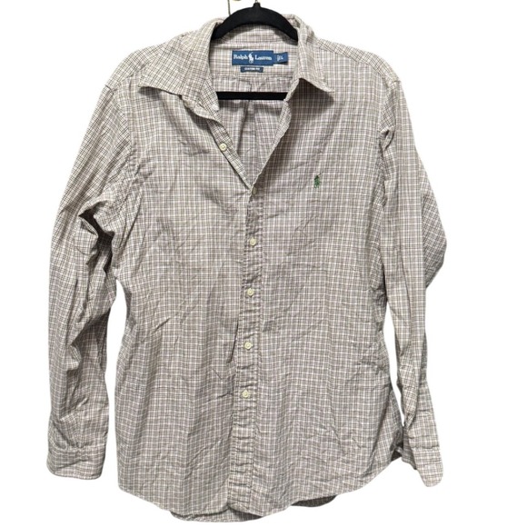 Ralph Lauren Other - Ralph Lauren Custom Fit Olive Green Plaid Button Down Shirt L Preppy Classic